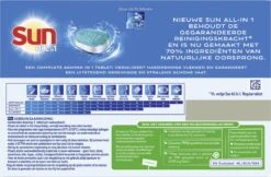 SUN® Sun All-in-1 Normaal Vaatwastabletten - 7 X 25 Tabletten - Voordeelverpakking -Winkel Voor Dagelijkse Benodigdheden 1200x786 2