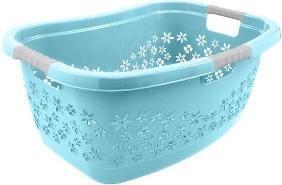 WASMAND ERGO OPEN 65X45X28 - 50 L LASSE AQUA BLUE KEEEPER 10782 4 WASMAND ERGO OPEN 65X45X28 - 50 L LASSE AQUA BLUE KEEEPER 10782 - Afbeelding 2