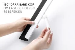 Amenzo® Vloertrekker Met Steel - Vloerwisser - 35 Cm + 120 Cm Steel - Uitschuifbare Aluminium Steel - Badkamer – Trekker - Vloerwisser Wit – Watertrekker -Winkel Voor Dagelijkse Benodigdheden 1200x804 2