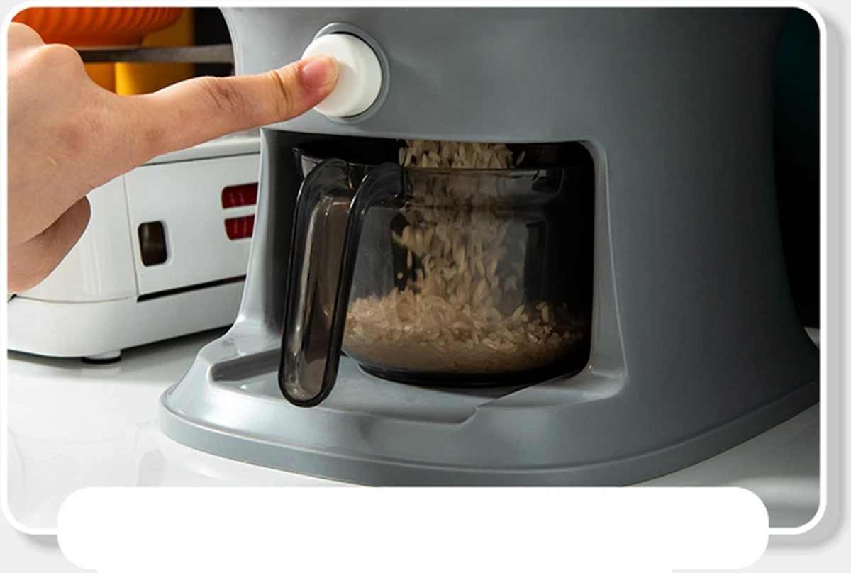 Deluqse Rijst Dispenser - Rijst Container - Grijs - Voedsel Dispenser - Rijst Opbergdoos - Rijst Bewaren - Rijst Opberg Container 10 Deluqse Rijst Dispenser - Rijst Container - Grijs - Voedsel Dispenser - Rijst Opbergdoos - Rijst Bewaren - Rijst Opberg Container - Afbeelding 8