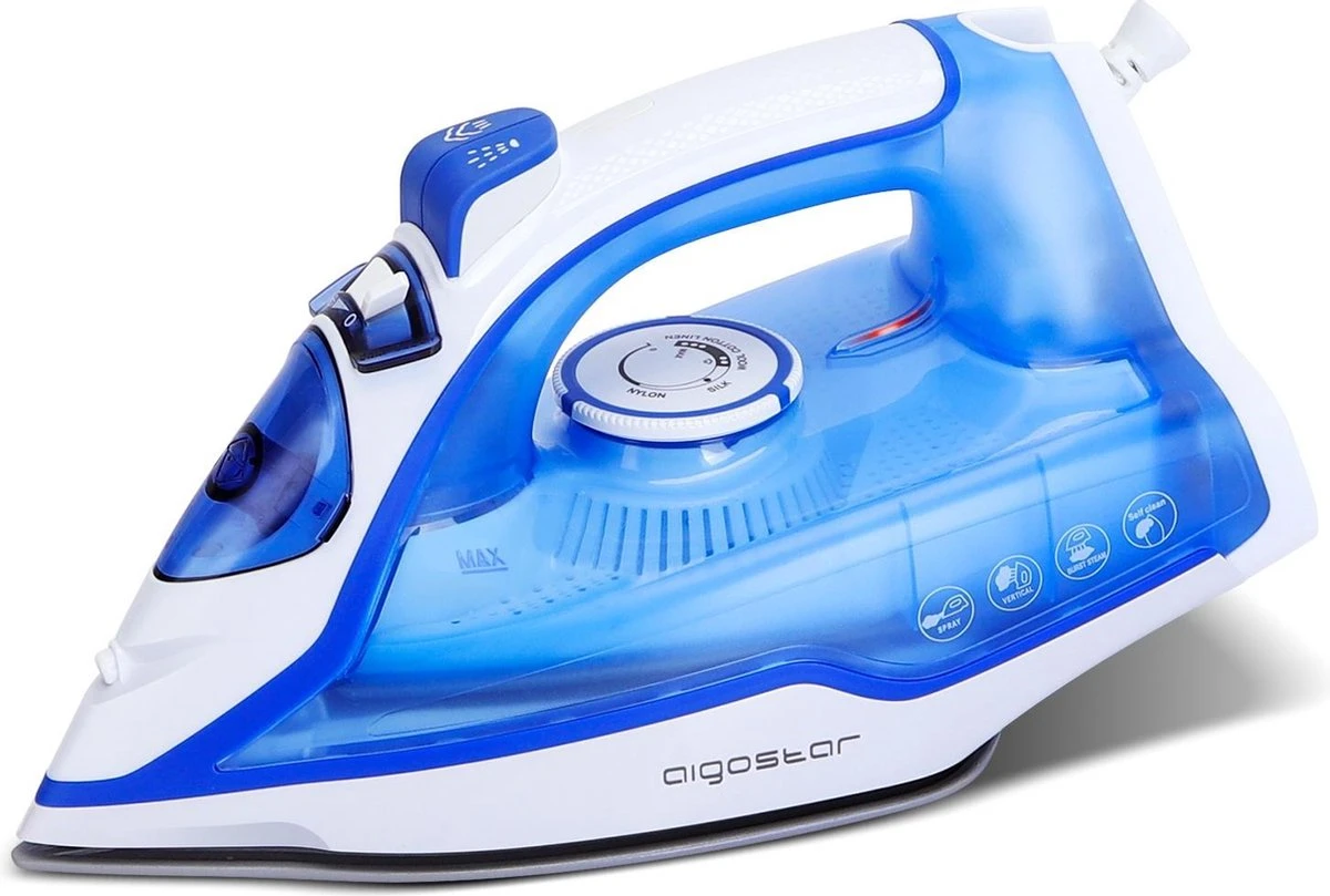 Aigostar Smooth 31RSN - Stoomstrijkijzer - 2400W - Blauw/Wit 3 Aigostar Smooth 31RSN - Stoomstrijkijzer - 2400W - Blauw/Wit
