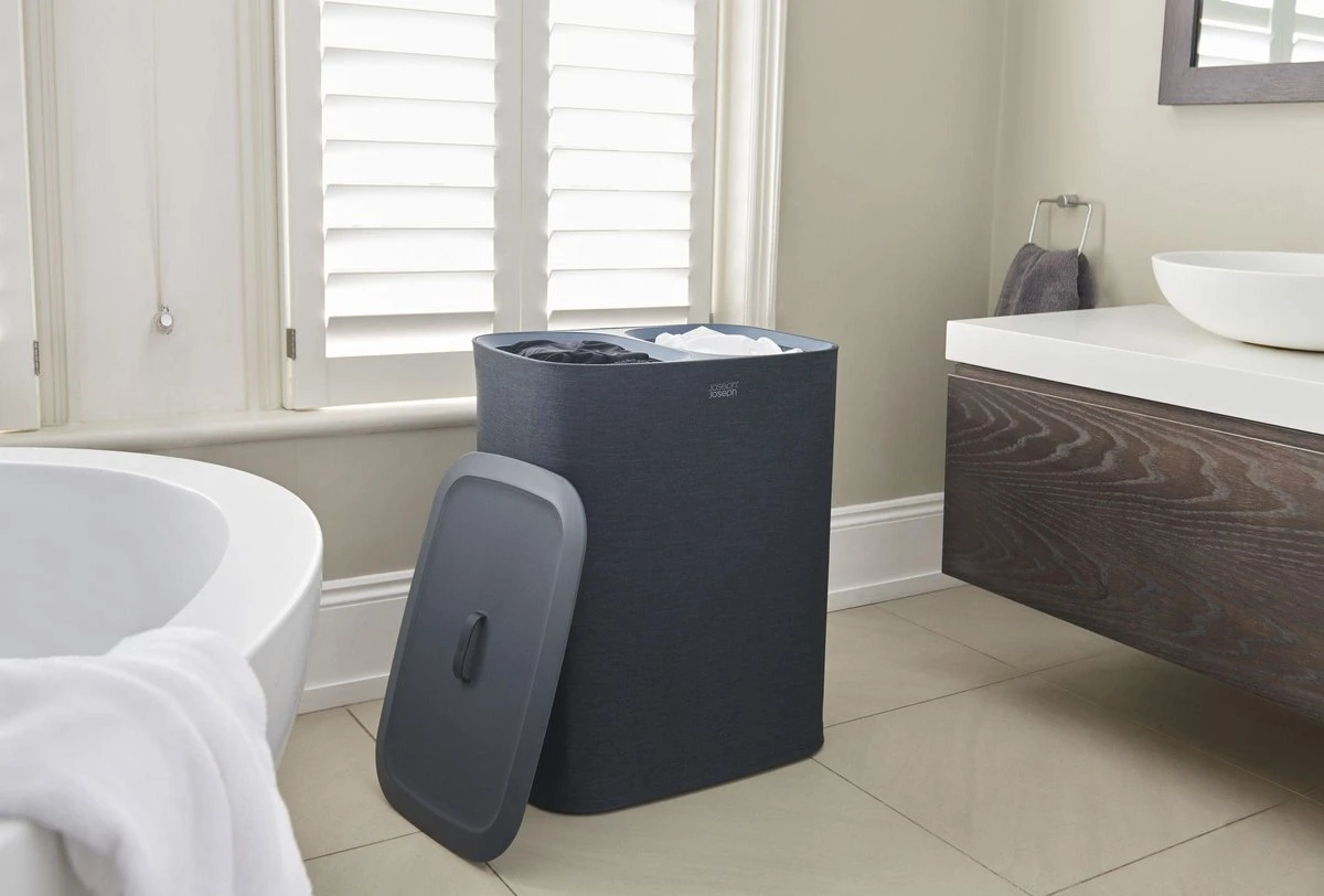 Joseph Joseph - Tota Wasmand 90 L - 2 Compartimenten - Zwart 11 Joseph Joseph - Tota Wasmand 90 L - 2 Compartimenten - Zwart - Afbeelding 9