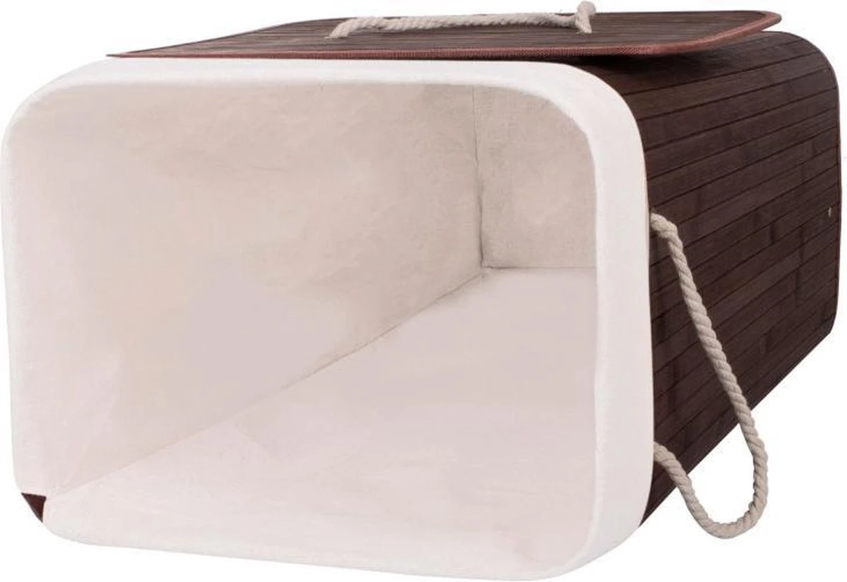 Springos Wasmand | Met Deksel | Opvouwbaar | 72 Liter | Met Uitneembare Waszak | Wasmand | Bruin 12 Springos Wasmand | Met Deksel | Opvouwbaar | 72 Liter | Met Uitneembare Waszak | Wasmand | Bruin - Afbeelding 10