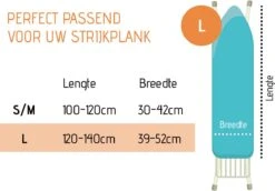 Buntes Brett ® Strijkplankhoes Voor Stoomstrijkijzer (maat L) | Universeel Tot Max. 140x50 Cm | Strijkplankhoes Om Snel En Gemakkelijk Te Strijken | Made In EU | Geschikt Voor Stoomstrijkstation | Mint -Winkel Voor Dagelijkse Benodigdheden 1200x835 5