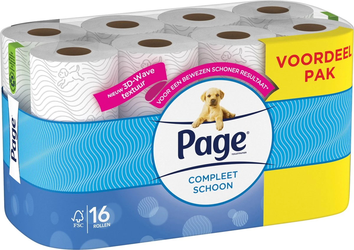Page Wc Papier - Compleet Schoon Toiletpapier - 16 Rollen 7 Page Wc Papier - Compleet Schoon Toiletpapier - 16 Rollen - Afbeelding 5