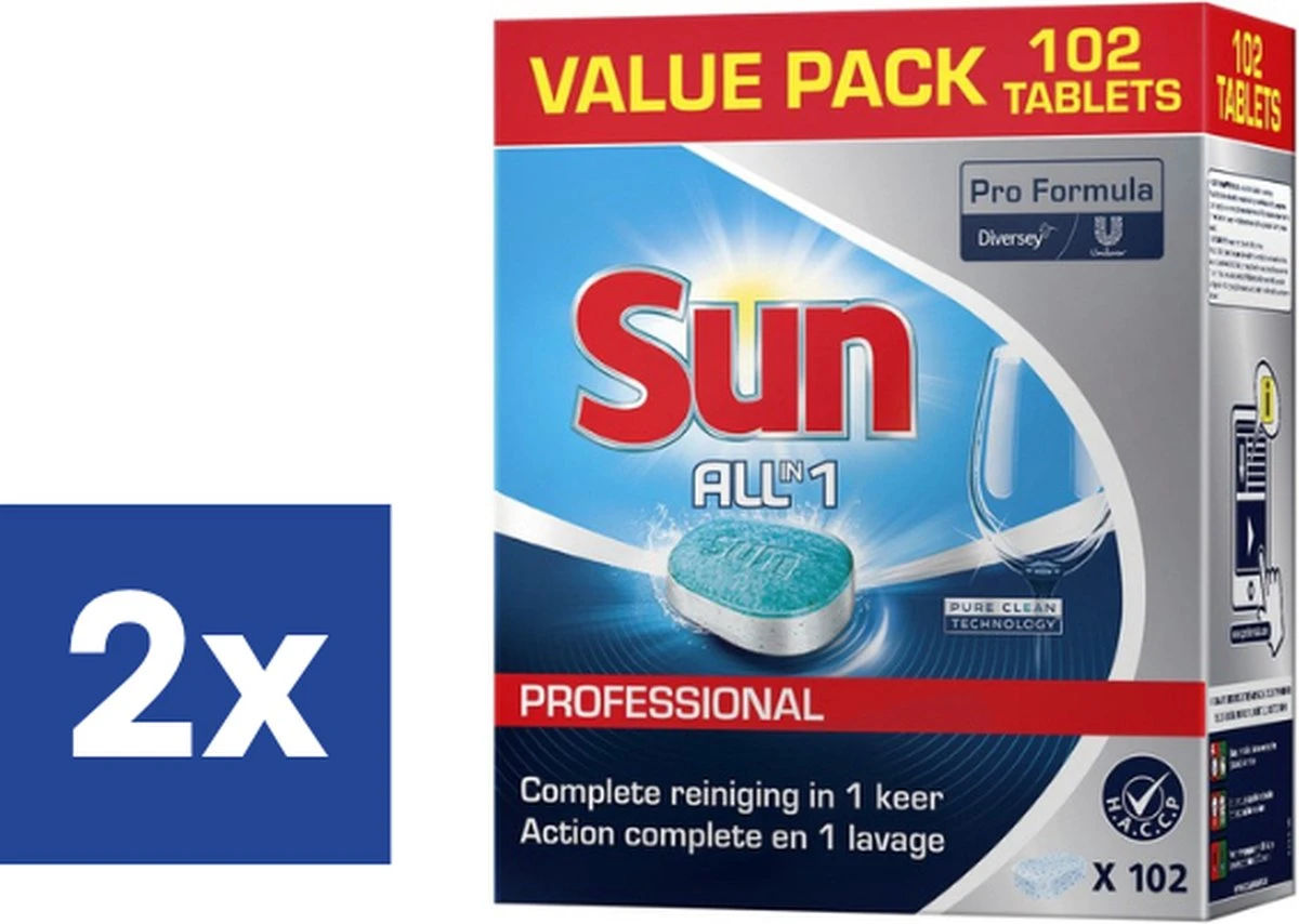 SUN® Sun All In One Tabs - 2 X 102 Stuks 3 SUN® Sun All In One Tabs - 2 X 102 Stuks