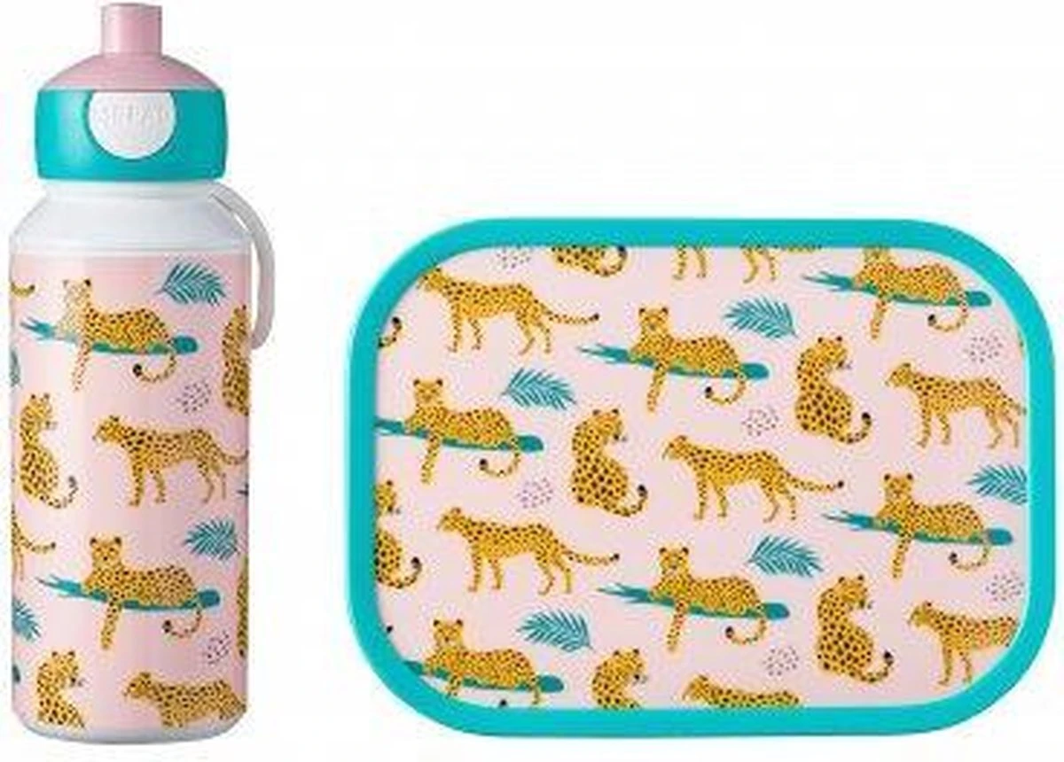 Mepal – Lunchset Campus (pu + Lb) – Pop-up Drinkfles En Broodtrommel Voor Kinderen – Leopard – Bento Box – Lekvrij 3 Mepal – Lunchset Campus (pu + Lb) – Pop-up Drinkfles En Broodtrommel Voor Kinderen – Leopard – Bento Box – Lekvrij