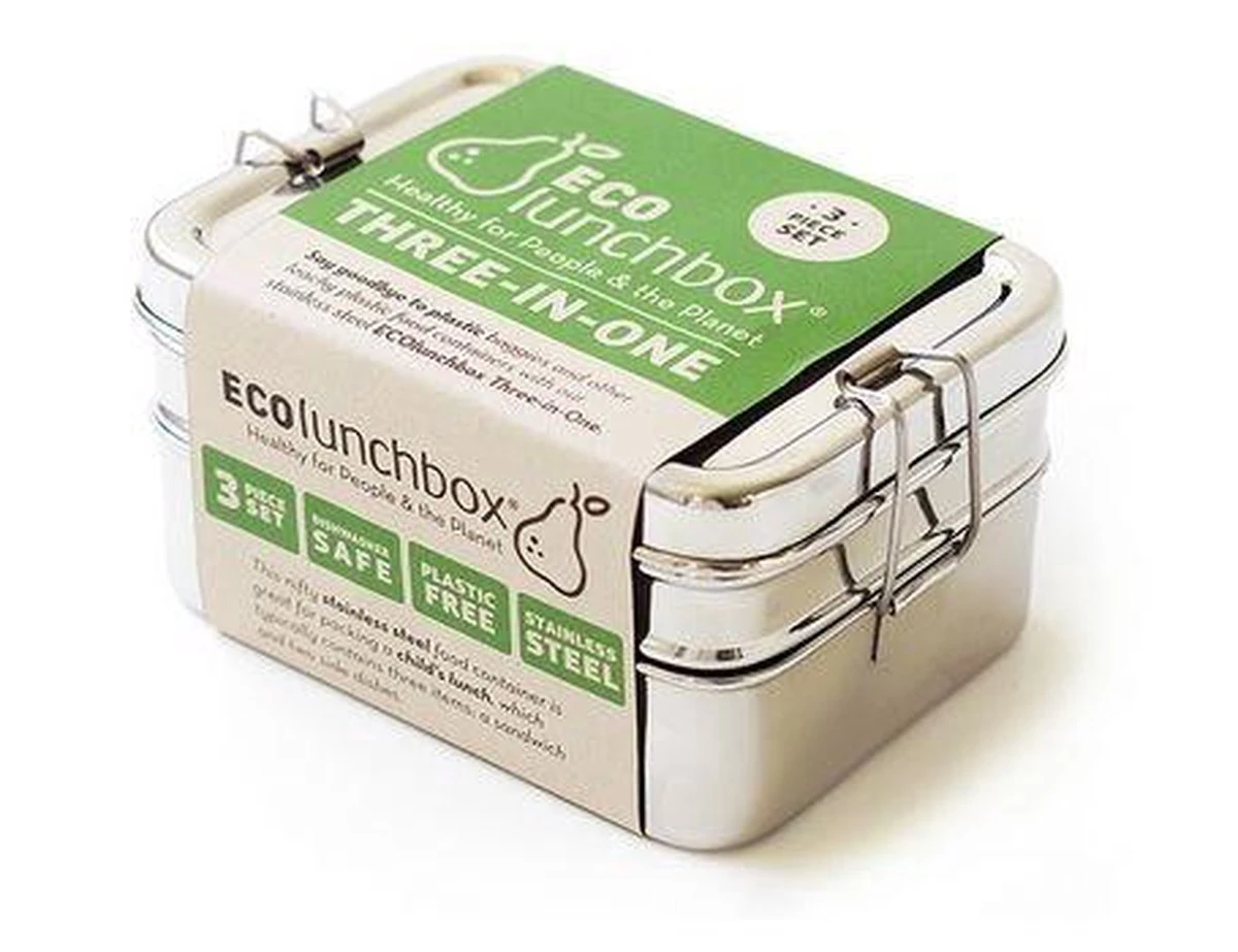 Eco Lunchbox - RVS - 3 Bakjes In 1 11 Eco Lunchbox - RVS - 3 Bakjes In 1 - Afbeelding 9