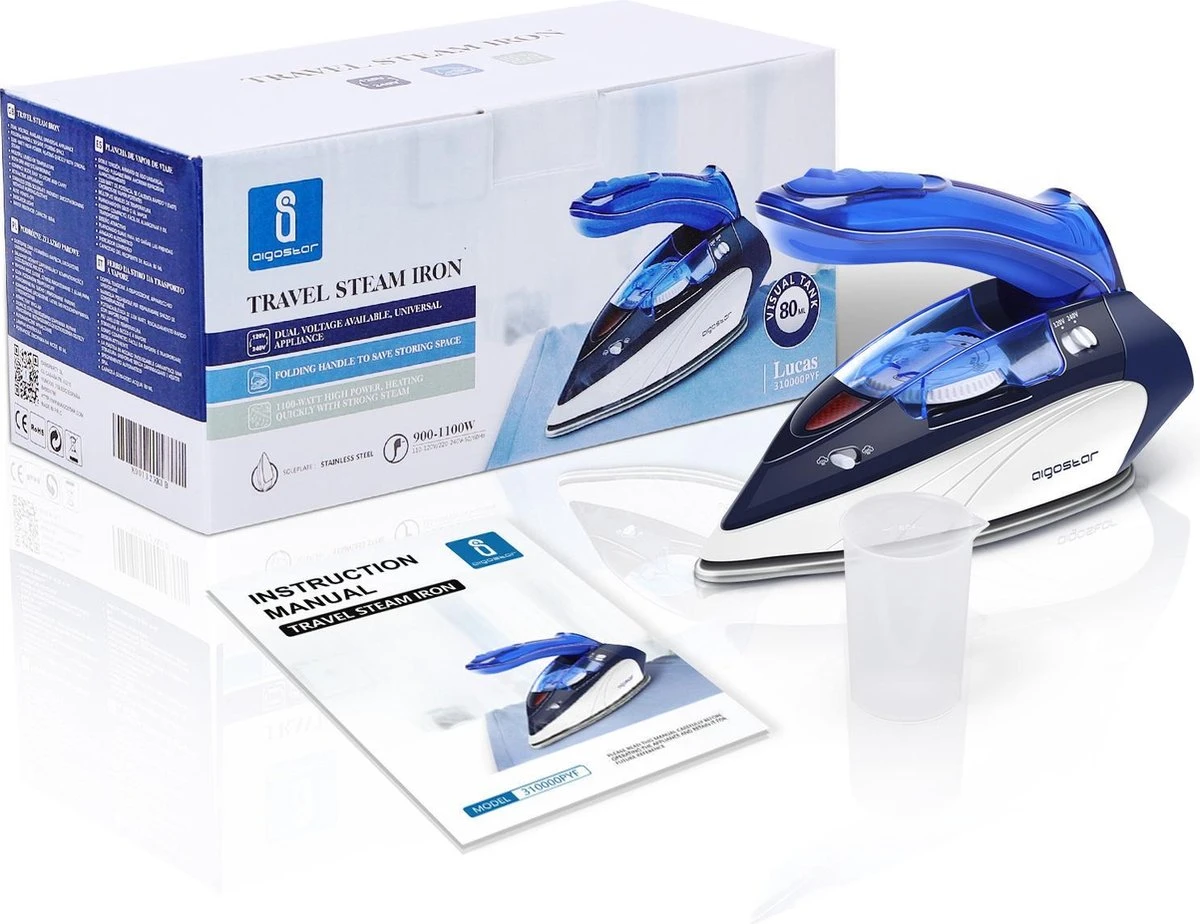 Aigostar Lucas 31PYF - Stoomstrijkijzer Travel/Reisstrijkijzer - 1100W - Paars/Wit 10 Aigostar Lucas 31PYF - Stoomstrijkijzer Travel/Reisstrijkijzer - 1100W - Paars/Wit - Afbeelding 8