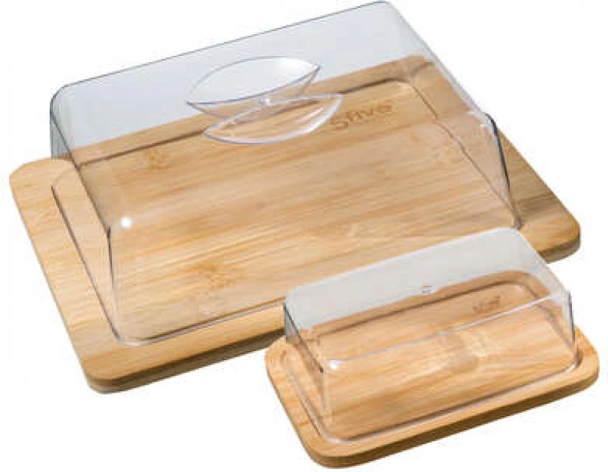 Luxe Kaasdoos - Inclusief Botervloot Met Deksel - Kaasstolp - Kaas Bewaardoos Koelkast - Vershouddoos 3 Luxe Kaasdoos - Inclusief Botervloot Met Deksel - Kaasstolp - Kaas Bewaardoos Koelkast - Vershouddoos