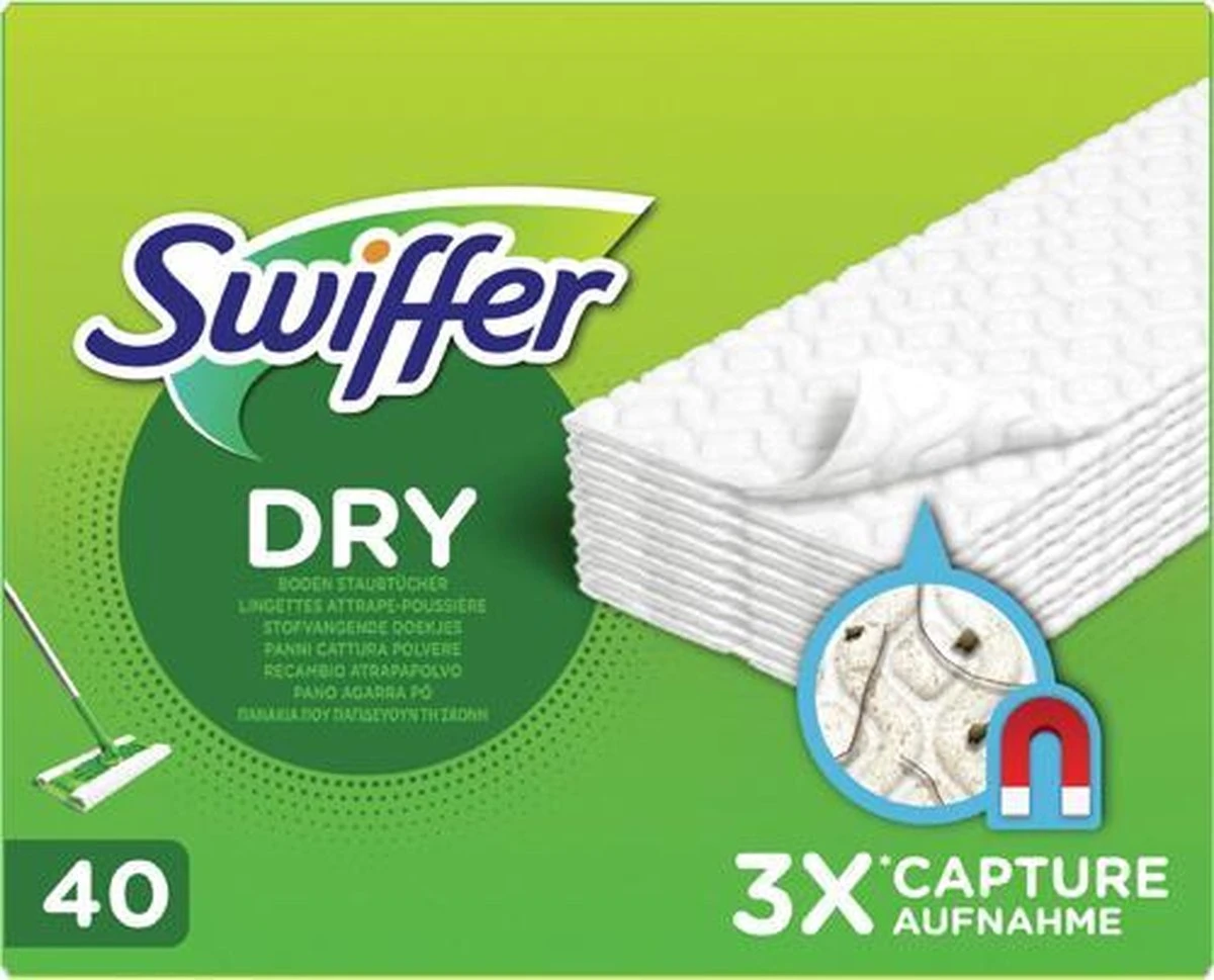 Swiffer Vloerreiniger Stofdoekjes (navullingen 40x) 3 Swiffer Vloerreiniger Stofdoekjes (navullingen 40x)