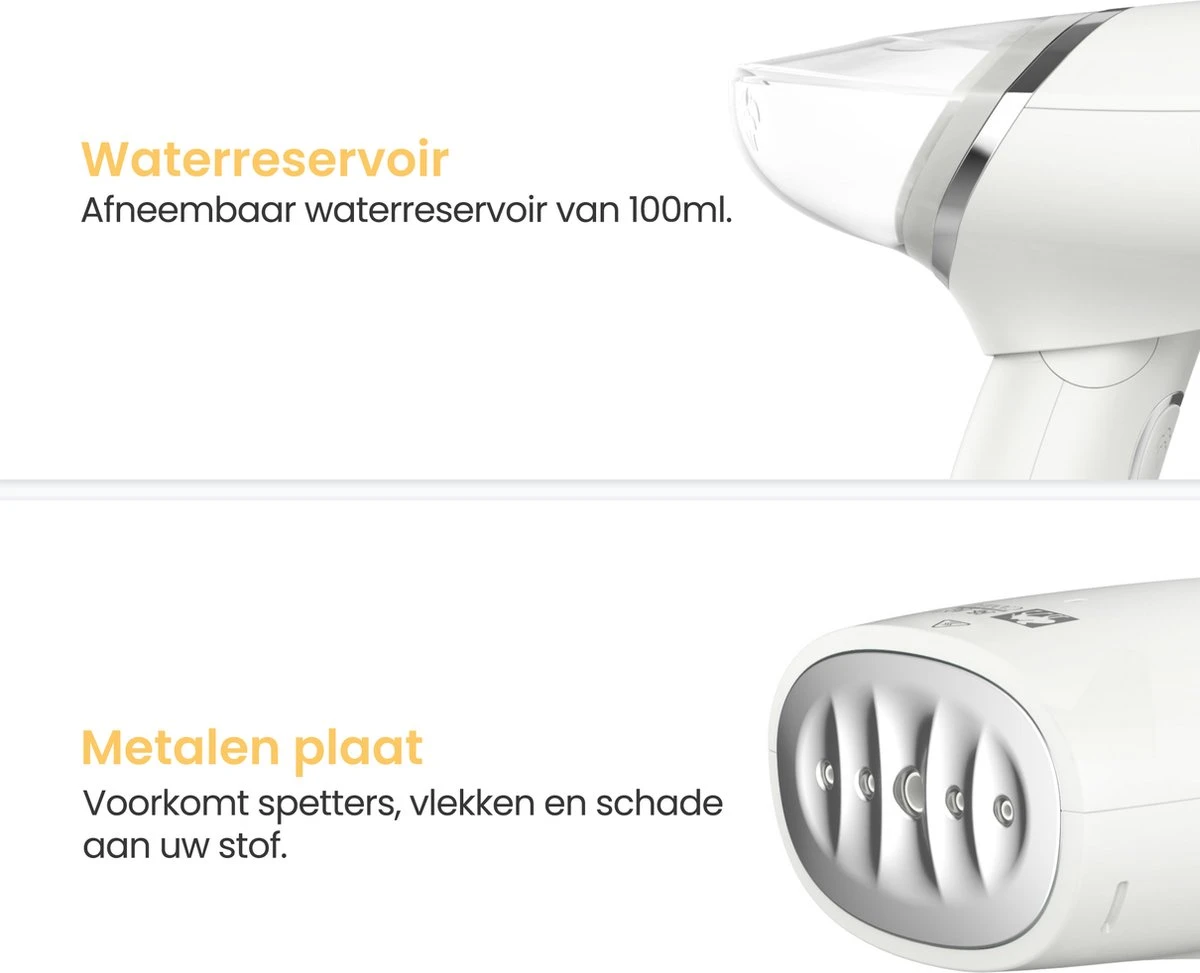 Goliving Kledingstomer - Handstomer Voor Kleding/textiel/stof - Stoomstrijkijzer - Handstoomreiniger - Handstomer - Opvouwbaar - Incl. Reis-etui - Wit 6 Goliving Kledingstomer - Handstomer Voor Kleding/textiel/stof - Stoomstrijkijzer - Handstoomreiniger - Handstomer - Opvouwbaar - Incl. Reis-etui - Wit - Afbeelding 4