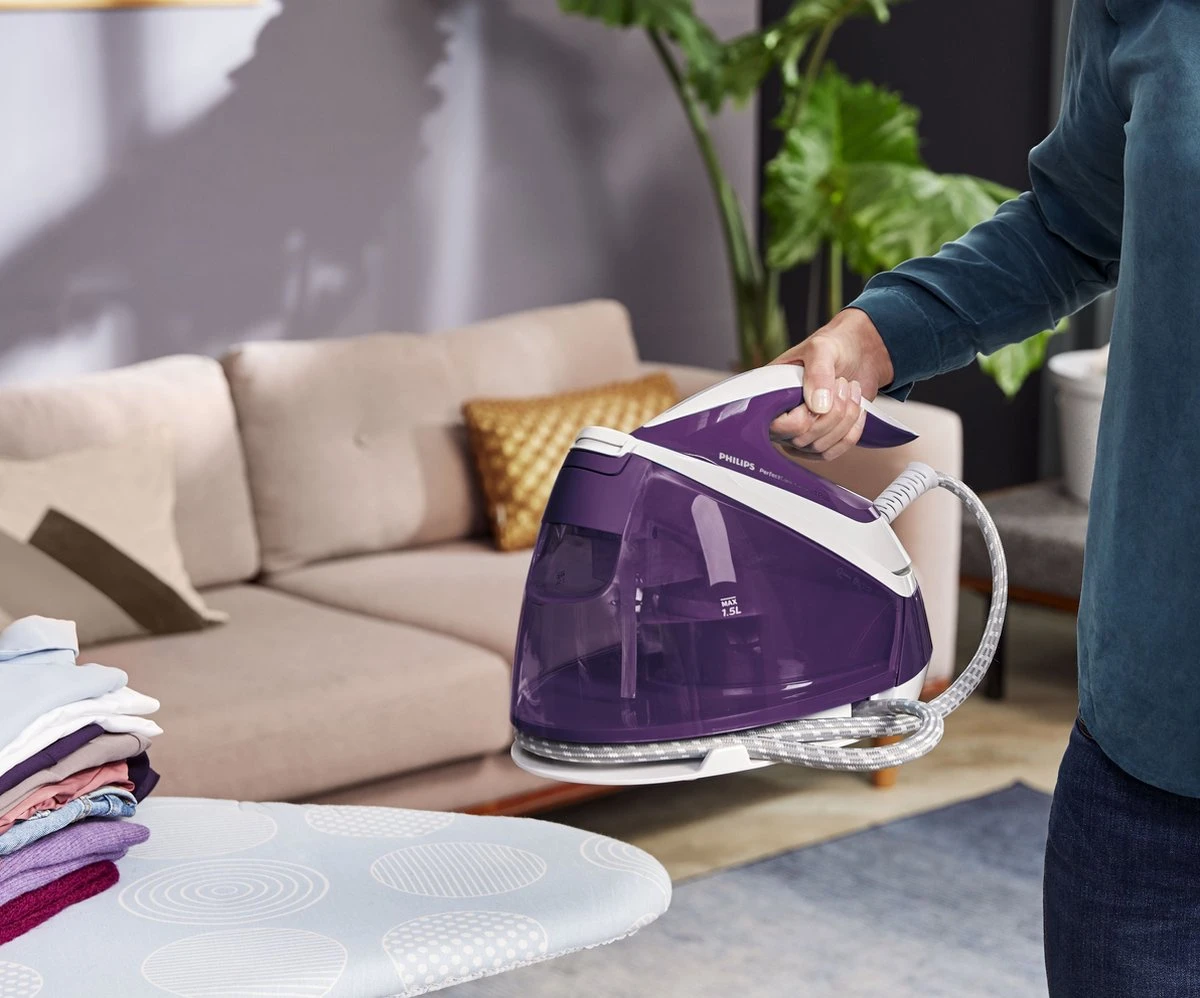 Philips PerfectCare Compact Plus GC7933/30 - Stoomgenerator - Paars 17 Philips PerfectCare Compact Plus GC7933/30 - Stoomgenerator - Paars - Afbeelding 15