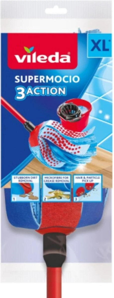 Vileda Super Mocio 3D Mop En Steel 9 Vileda Super Mocio 3D Mop En Steel - Afbeelding 7