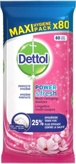 Dettol - Schoonmaakdoekjes - Power & Fresh - Kersenbloesem - 4 X 80 Stuks - Voordeelverpakking -Winkel Voor Dagelijkse Benodigdheden 558x1200 4