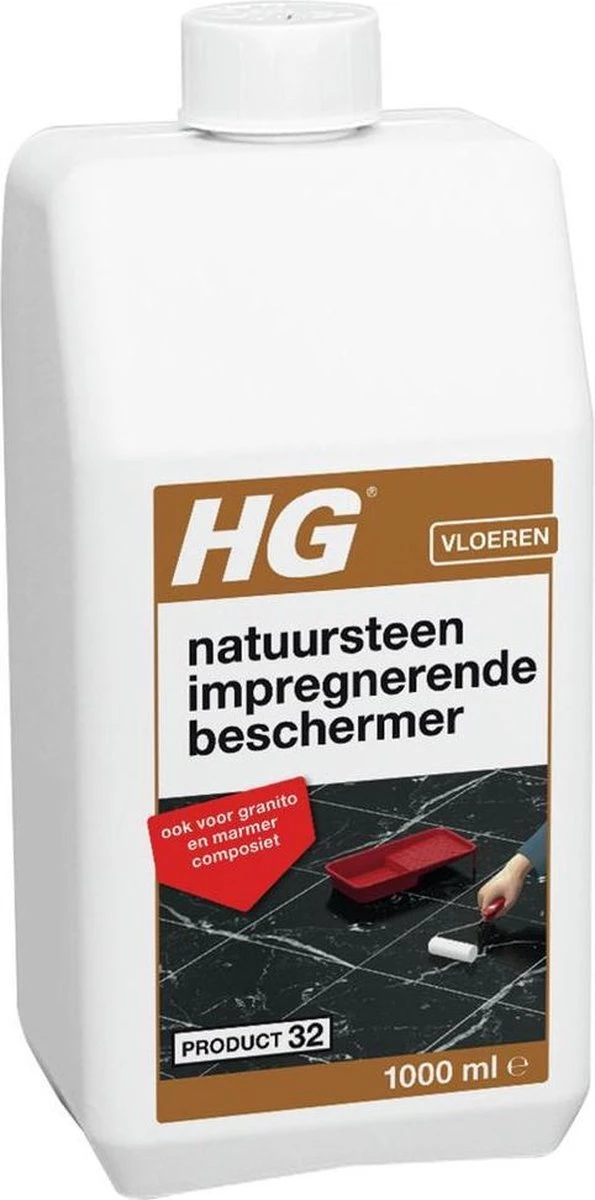 HG Natuursteen Impregnerende Beschermer (HG Product 32) - 1L - Tegen Het Intrekken Van Vuil - Ook Voor Granito En Marmer Composiet 3 HG Natuursteen Impregnerende Beschermer (HG Product 32) - 1L - Tegen Het Intrekken Van Vuil - Ook Voor Granito En Marmer Composiet