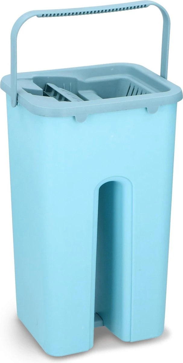 Alpina Platte Mop Met Emmer - Incl. 2 Microvezeldoeken - Voor Harde Vloeren - 360° Draaibaar 7 Alpina Platte Mop Met Emmer - Incl. 2 Microvezeldoeken - Voor Harde Vloeren - 360° Draaibaar - Afbeelding 5