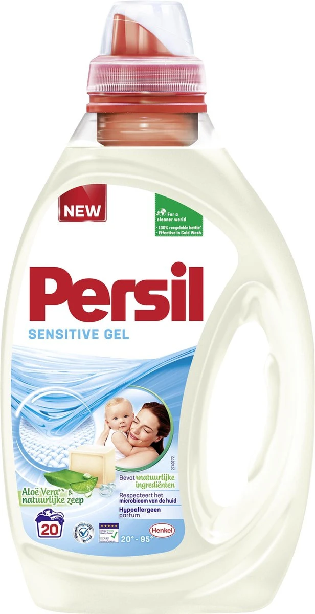 Persil® Persil Gel Sensitive - Vloeibaar Wasmiddel - Gevoelige Huid En Baby - Voordeelverpakking - 3 X 20 Wasbeurten 4 Persil® Persil Gel Sensitive - Vloeibaar Wasmiddel - Gevoelige Huid En Baby - Voordeelverpakking - 3 X 20 Wasbeurten - Afbeelding 2