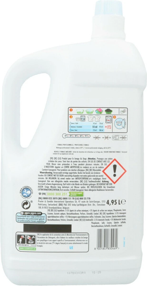 Ariel - Proffesional - Vloeibaar Wasmiddel - Regular - 100 Wasbeurten - 5L - 4 Ariel - Proffesional - Vloeibaar Wasmiddel - Regular - 100 Wasbeurten - 5L - - Afbeelding 2
