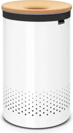 Brabantia Wasmand Met Deksel - 60 L - White / Kurken Deksel