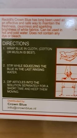 Reckitt's Crown Blue - Blauwsel - 4 X Tablet Van 14 Gr -Winkel Voor Dagelijkse Benodigdheden 674x1200 2