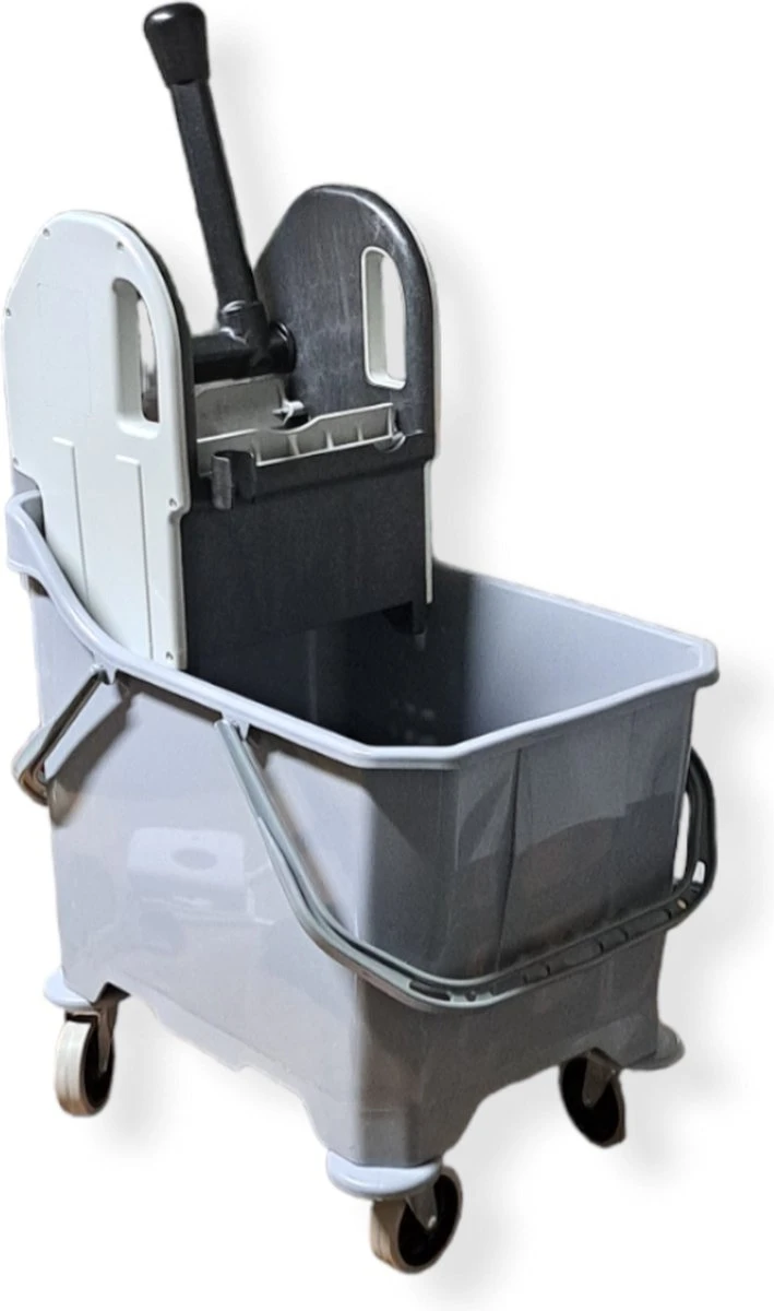 Mopwagen Enkel 25L Inclusief Wringpers Kunststof 4 Mopwagen Enkel 25L Inclusief Wringpers Kunststof - Afbeelding 2