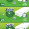 Swiffer Vloerreiniger Droge Vloerdoekjes - Voordeelverpakking 3 X 20 Navullingen