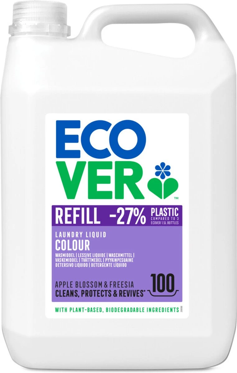 Ecover Vloeibaar Wasmiddel - Color Appelbloesem Freesia - 5L 11 Ecover Vloeibaar Wasmiddel - Color Appelbloesem Freesia - 5L - Afbeelding 9