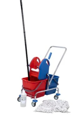 MAUS Dweil Set Professional 2x20liter - Compleet Dweilsysteem - Dubbele Mopwagen Set - Professioneel Dweilen -Winkel Voor Dagelijkse Benodigdheden 765x1200 1