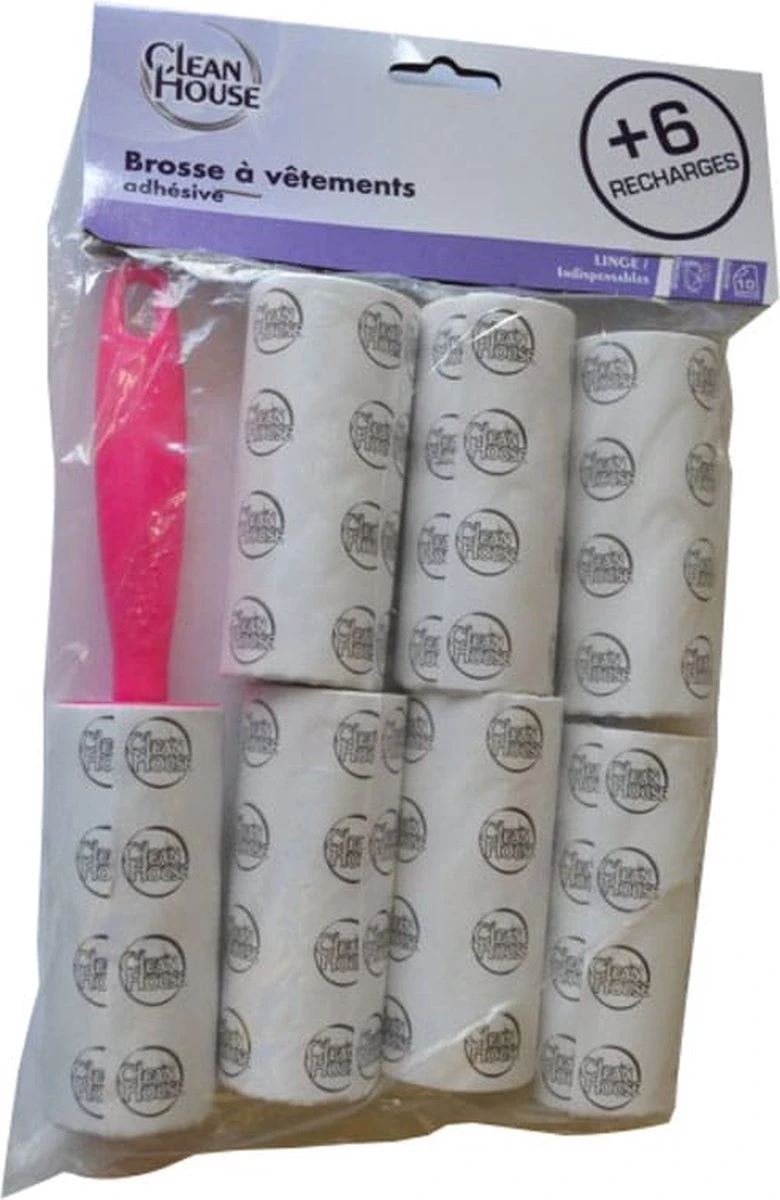 Kleefroller Voordeelverpakking 1 Roller + 6 Extra Navul Rollers - Kattenroller - Haarroller - Haarverwijderaar 6 Kleefroller Voordeelverpakking 1 Roller + 6 Extra Navul Rollers - Kattenroller - Haarroller - Haarverwijderaar - Afbeelding 4