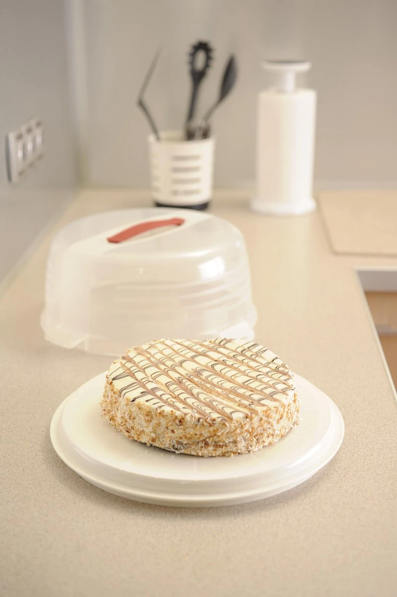 Curver Chef@Home Taartdoos Hoog - Wit 4 Curver Chef@Home Taartdoos Hoog - Wit - Afbeelding 2