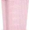 Grote Rotan Wasmand/opbergmand Met Deksel 60 Liter In Kleur Lichtroze - Kunststof - L35 X B43 X H62 Cm - Wasmanden -Winkel Voor Dagelijkse Benodigdheden 809x1200 3
