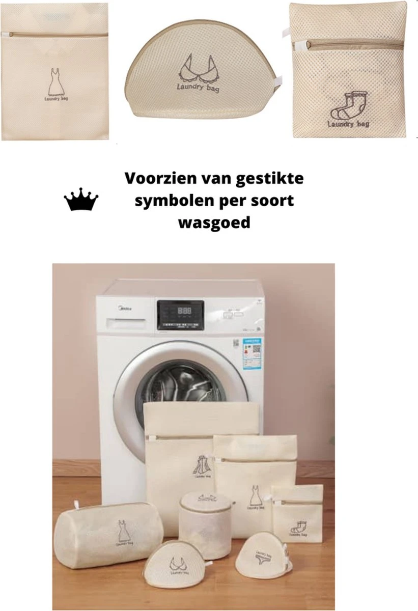 V&P Black Crown Waszakken Set Met Rits - Wasnet - Waszak - Waszakken Set Van 7 Voor Wasgoed - Waszakje Lingerie - Waszak Bh - Divers Delicaat Wasgoed - Wasnet Groot - Wasmachine Zakjes - Laundry Bag Set 5 V&P Black Crown Waszakken Set Met Rits - Wasnet - Waszak - Waszakken Set Van 7 Voor Wasgoed - Waszakje Lingerie - Waszak Bh - Divers Delicaat Wasgoed - Wasnet Groot - Wasmachine Zakjes - Laundry Bag Set - Afbeelding 3