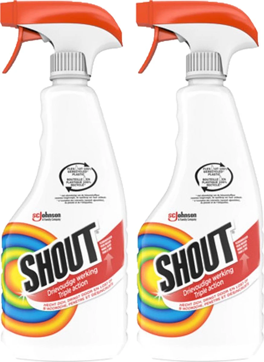 Mr Muscle Shout Vlekkenoplosser Triple Action - Spray - 2 X 500 Ml 7 Mr Muscle Shout Vlekkenoplosser Triple Action - Spray - 2 X 500 Ml - Afbeelding 5