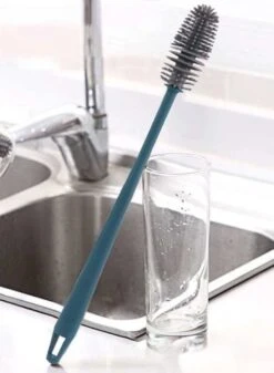 Afwasborstel Voor Lange Glazen Siliconen/ Flessenborstel / Siliconen Borstel Beker Glazen Vaas/ Baby Flessenborstel / Duurzame Afwasborstel / Afwasborstel Voor Lange Glazen / Reinigingsborstel / Siliconen Afwasborstel/ Fles Borstel