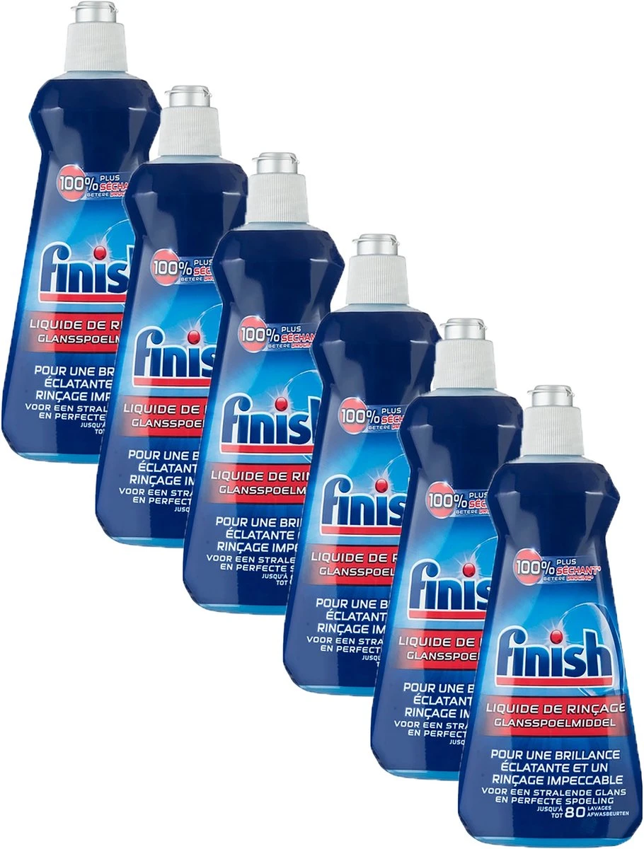 Finish Glansspoelmiddel Regular Vaatwasmiddel - 6x 400 ML - Voordeelpak 3 Finish Glansspoelmiddel Regular Vaatwasmiddel - 6x 400 ML - Voordeelpak