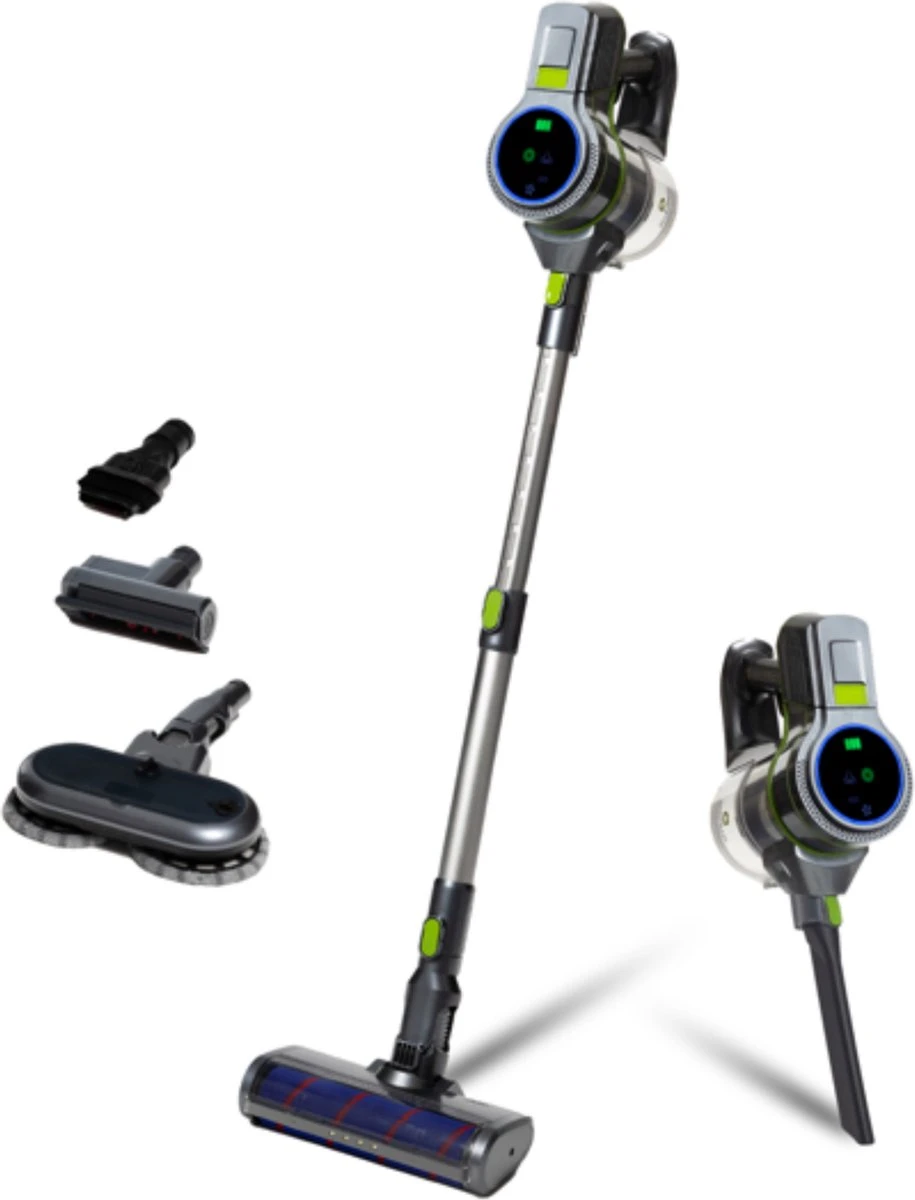 Qoncillio® Steelstofzuiger - Draadloos - Dweilfunctie - Digitaal Display - Stofzuiger & Kruimelzuiger Zonder Zak 3 Qoncillio® Steelstofzuiger - Draadloos - Dweilfunctie - Digitaal Display - Stofzuiger & Kruimelzuiger Zonder Zak