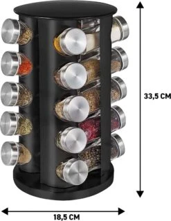 Merkloos Draaibaar Kruidenrek Met 20 Kruidenpotjes - Kruidenrek Staand - Aanrecht Organiser - Glazen Potjes Met Deksel - Inclusief 32 Etiketten En 1 Uitwisbare Stift - Ronde Afwerking - Zwart 13 Merkloos Draaibaar Kruidenrek Met 20 Kruidenpotjes - Kruidenrek Staand - Aanrecht Organiser - Glazen Potjes Met Deksel - Inclusief 32 Etiketten En 1 Uitwisbare Stift - Ronde Afwerking - Zwart -Winkel Voor Dagelijkse Benodigdheden 930x1200 1