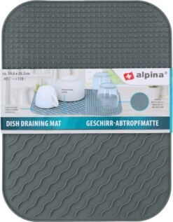 Alpina Afdruipmat - Droogmat - Siliconen - 26,5x34,5 Cm - Grijs -Winkel Voor Dagelijkse Benodigdheden 935x1200 3