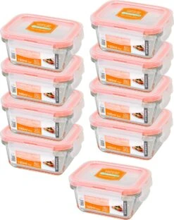 Lock&Lock Glazen Mini Vershoudbakjes - Glazen Bakjes Met Deksel - Ovenschaaltjes Met Deksel - Set Van 9 Stuks - 160 Ml -Winkel Voor Dagelijkse Benodigdheden 949x1200 5