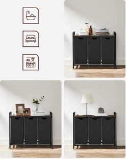 Wasmand, Wasverzamelaar, 3 Vakken, Met Legbord, Wassorteerbak, Waszak Uitschuifbaar En Uitneembaar, Per Waszak 38 Liter, Voor Badkamer, Wasruimte, Vintage Bruin-zwart 15 Wasmand, Wasverzamelaar, 3 Vakken, Met Legbord, Wassorteerbak, Waszak Uitschuifbaar En Uitneembaar, Per Waszak 38 Liter, Voor Badkamer, Wasruimte, Vintage Bruin-zwart -Winkel Voor Dagelijkse Benodigdheden 950x1200 5