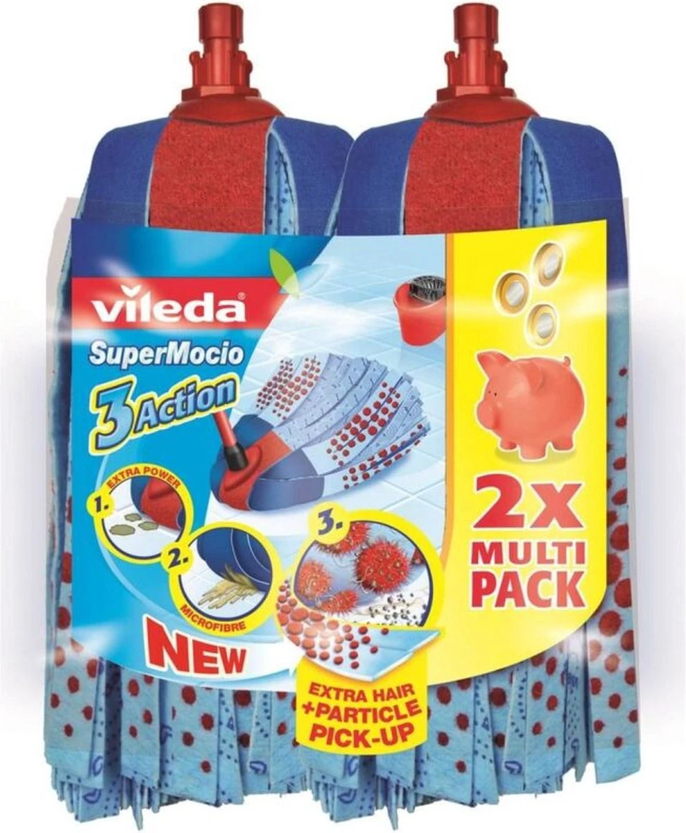 Vileda Vervanging SuperMocio 3 Action - Navulling Voor De Vileda SuperMocio - 2 Stuks 10 Vileda Vervanging SuperMocio 3 Action - Navulling Voor De Vileda SuperMocio - 2 Stuks - Afbeelding 8
